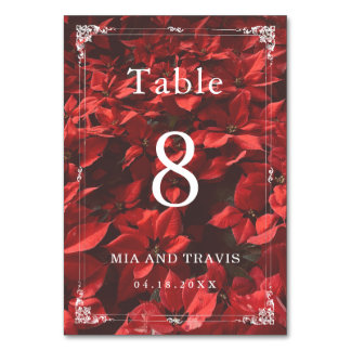 Rose Romantique Élégante Fleurie Numéro de Table M