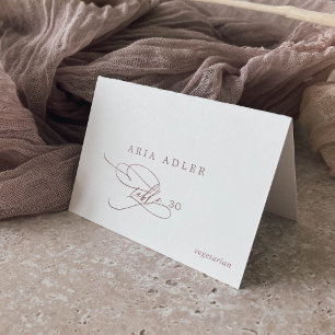Rose romantique Gold Menu Option Placer les cartes