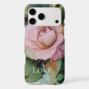 Rose romantique rose or floral amour 