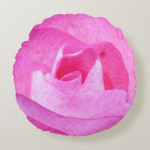 Rose rose Coussin rond