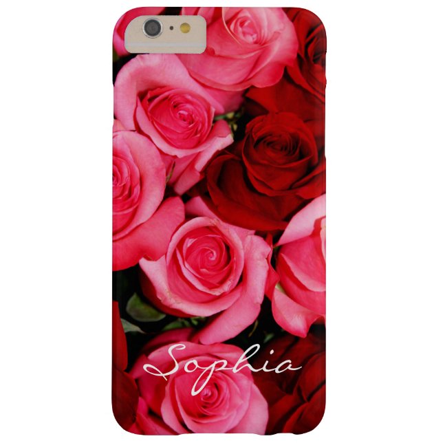 Rose, rose et rouge-iPhone 6 Plus Coque (Dos)