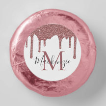 Rose Rose Gold Faux Parties scintillant Drives Mon