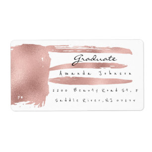 Rose rose Golden Brush Stroke Graduate Merci