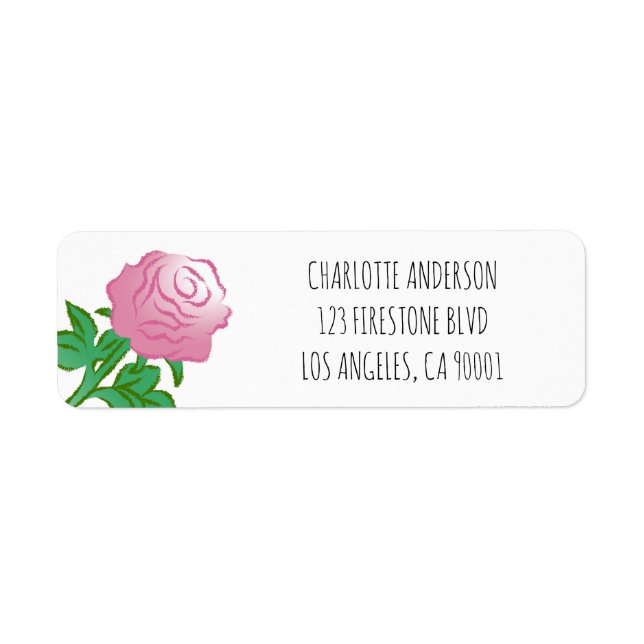 Rose rose gracieuse (Devant)