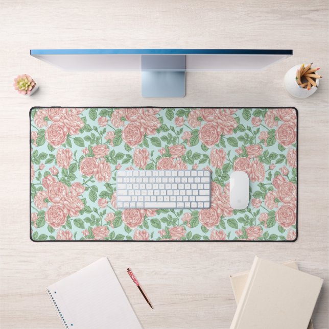 Rose rose Jardin Bouquet Motif (Bureau 1)