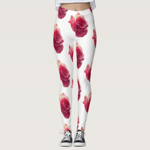 Rose rose, Motif de photos de fleurs Leggings