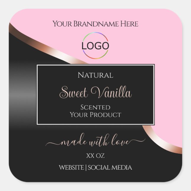 Rose rose noir Wavy Gold avec Étiquettes de produi (Devant)