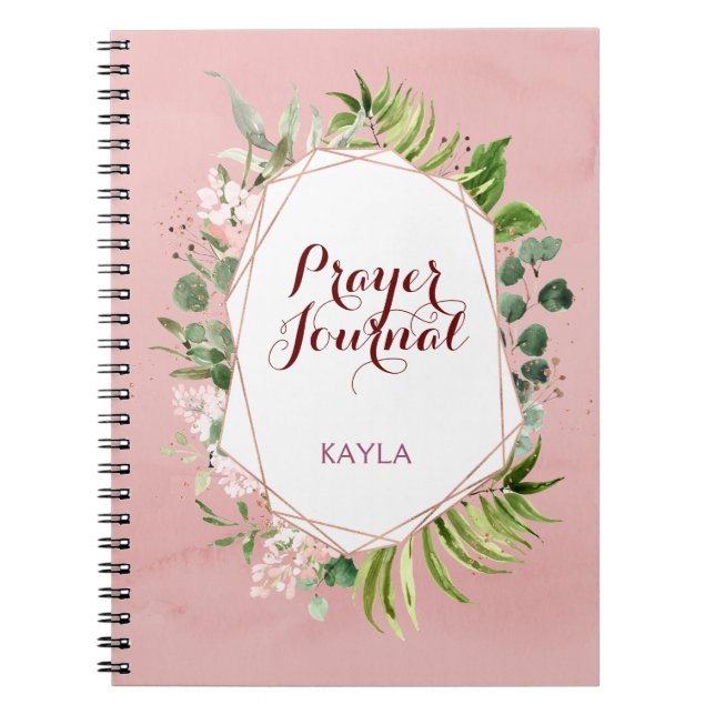 Rose rose noire Gold Nom floral Prière Journal (Devant)