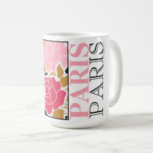 Rose rose Paris Poster vintage Mug française