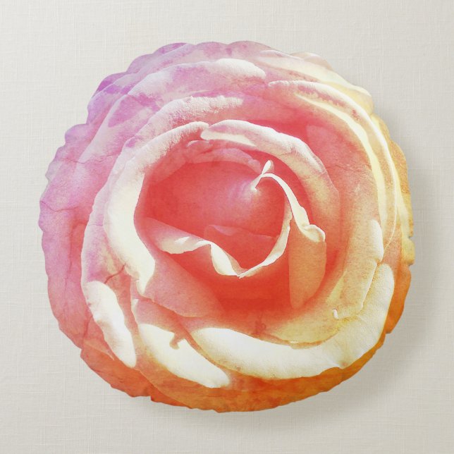 Rose Rose Photo Coussin rond (Devant)