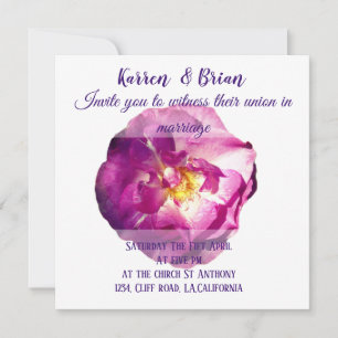 Rose Rose Photo, Elégante invitation de mariage