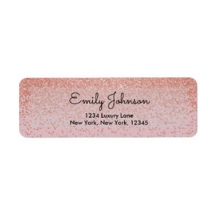 Rose Rose Rose Gold Faux Parties scintillant Étinc