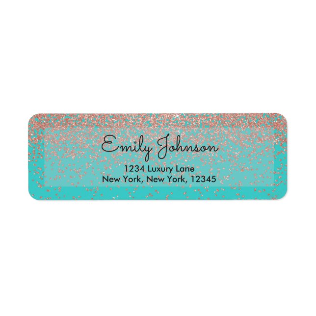Rose Rose Rose Gold Faux Parties scintillant Étinc (Devant)