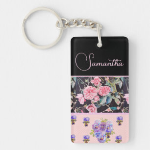 Rose rose roseau aquarelle vintage personnalisable