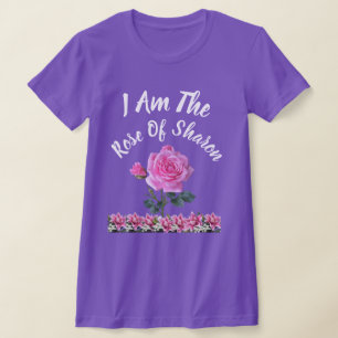 Rose rose sur le T-shirt femme Arrière - plan de l