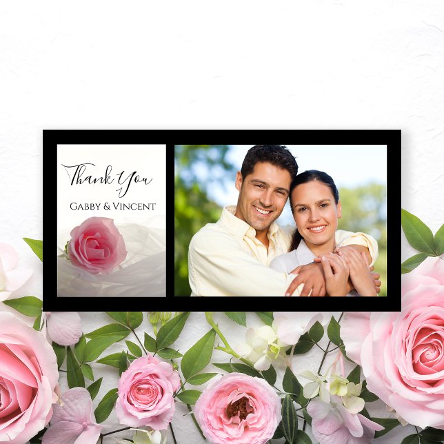 Rose rose sur Merci Mariage blanc (Créateur téléchargé)