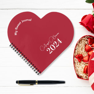 Rose Rouge, Cahier de Notes Minimaliste Doux
