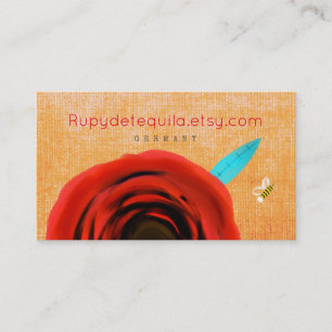 Rose rouge carte de visite