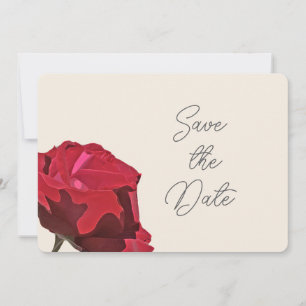 Rose rouge Enregistrer la carte de date