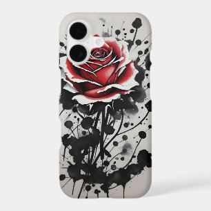 Rose rouge - Fleurs aquarelle