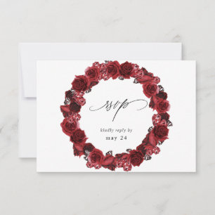 Rose rouge Floral & Cristal w Repas RSVP