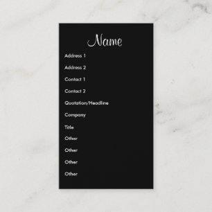 Rose rouge florale en Carte de visite noir