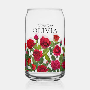 Rose Rouge Moderne Minimaliste Je T'Aime