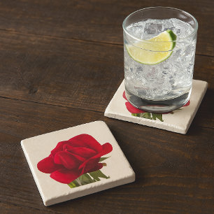 Rose rouge - Red rose Stone Coaster