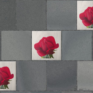 Rose rouge - Red rose  Tile