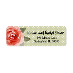 Rose rouge sur les points de citron vert Retourner