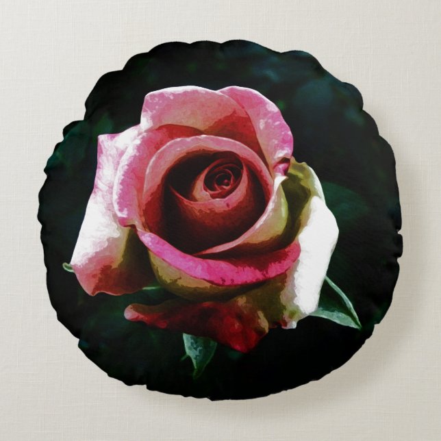 rose   round pillow (Front)