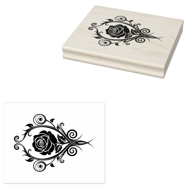 Rose Rubber Stamp (Stamped)