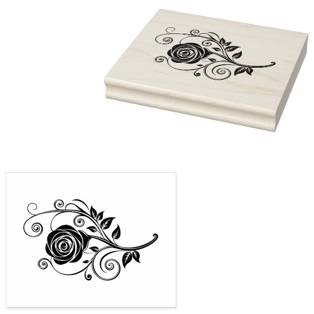 Rose Rubber Stamp (Stamped)