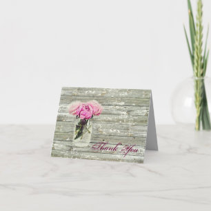 rose rustique mason jar mariage merci