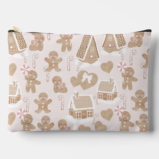 Rose! Sac de lavage de maquillage de Noël pour fil (Recto)