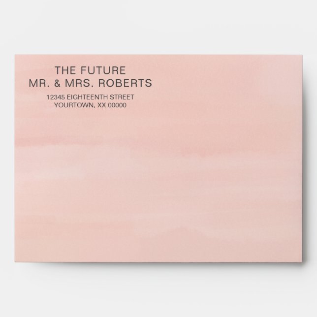 Rose Sage & Grape Modern Wedding Invitation Envelope (Front)