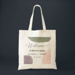 Rose, Sage, Grape Watercolor Wedding Welcome Bag, Tote Bag<br><div class="desc">Modern. Minimal. This collection uses a garden palette of sage,  grape,  and rose to create a lovely presentation for your special day.</div>