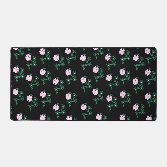 Rose sauvage - Motif floral sur Arrière - plan noi (Recto)