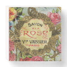 Rose Savon - Boite Vintage en bois de savon