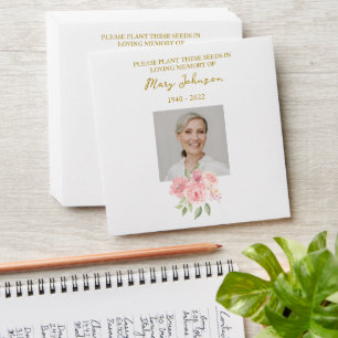 Rose Seed Packet Memorial Funeral Envelope
