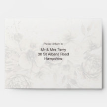 Rose Sépia - Enveloppe d'invitation de mariage