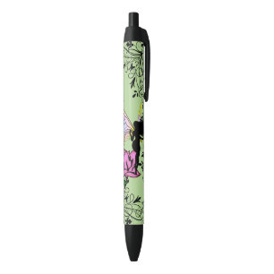 Rose Shadow Fairy Black Ink Pen