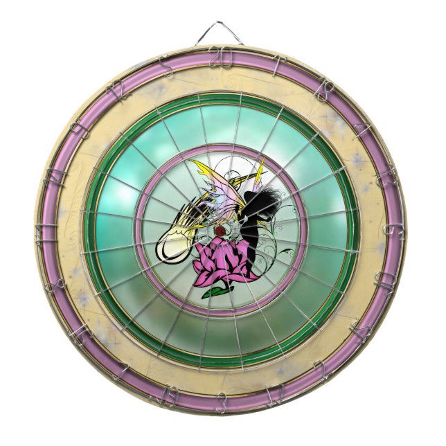 Rose Shadow Fairy Dartboard (Front)