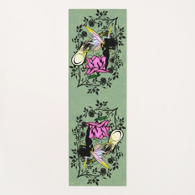 Rose Shadow Fairy Yoga Mat (Front)