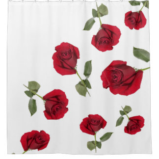 Rose shower curtain