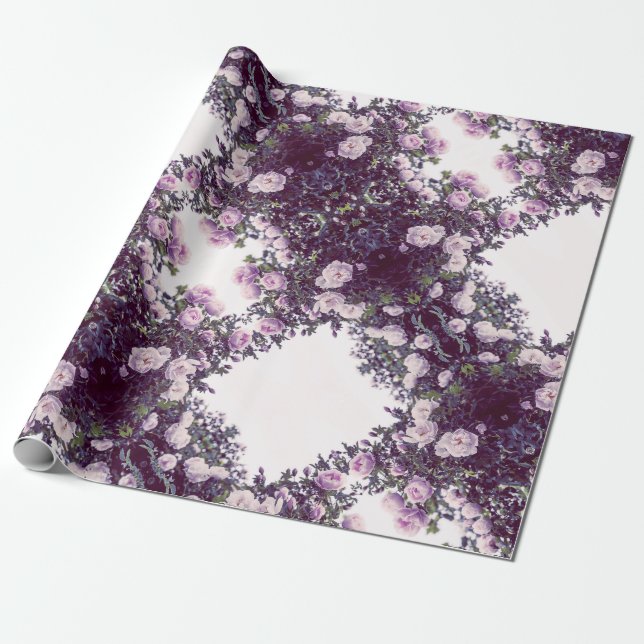 Rose shrub photography wrapping paper (Unrolled)