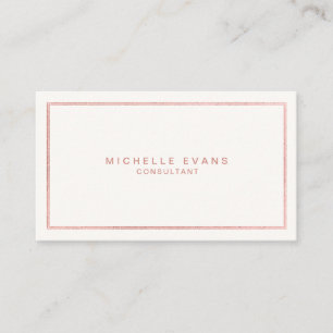 Rose simple or et Carte de visite ivoire