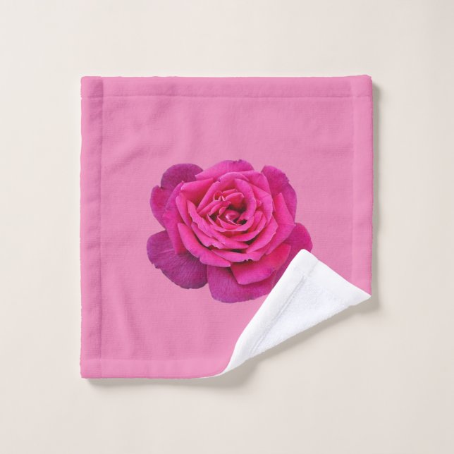 Rose simple rose pink (Gant de toilette)