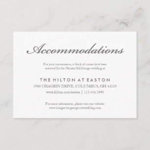 Rose Sketch Accommodation Card in Pink