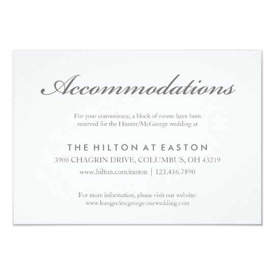 Rose Sketch Accommodation Card in Pink